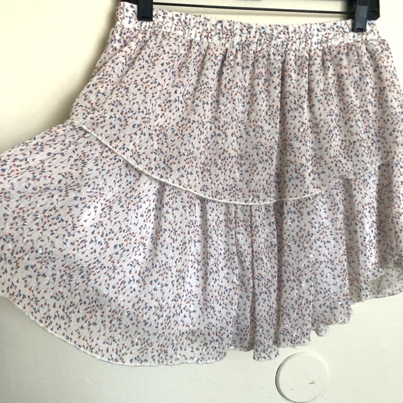 Supply & Demand Floral- print Tiered Mini Skirt - Picture 3 of 7